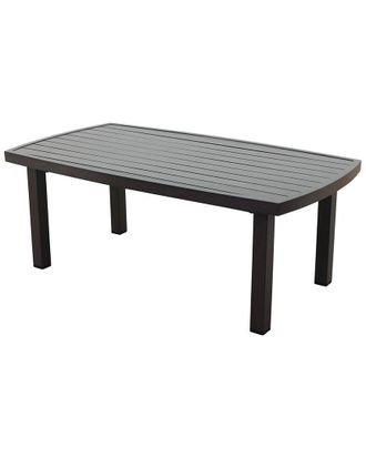 Courtyard Casual Madison Alum Boat Shaped 48 Rectangle Coffee Table Alum Frame