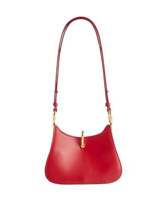 Paco Rabanne Structured Leather Shoulder Bag With Gold Ring Hardware