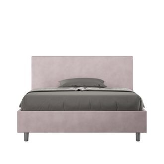 ITYhome Letto Alla Francese Rivestito In Microfibra - Adele - Dimensione Rete: 140x200 - Tipologia Letto: Senza Rete - Colore: Glicine