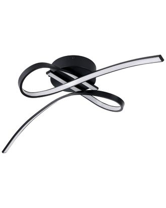 Eglo Eglo Selvina 1 Integrated Led 3 Cct Ceiling Light With Black Finish & White Diffuser