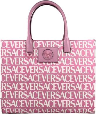 Versace Allover Small Tote Bag - Dames - Tassen - Veelkleurig - Maat: ONE Size Leer