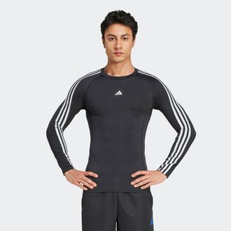 adidas Funktionsshirt ADIDAS PERFORMANCE TF 3S LS, Herren, Gr. XXL, schwarz, Obermaterial: 79% Polyester, 21% Elasthan, Shirts Funktionsshirt