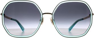 Kate Spade New York Square Womens Blue Gold Grey Gradient Nicola/G/S Metal - One Size