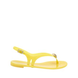 Casadei Flat Sandals, female, Yellow, Size: 11 US Jelly Flat Sandals