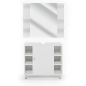 Vicco Conjunto De Muebles De Ba&ntilde;o Fynn, Blanco, 2 Piezas
