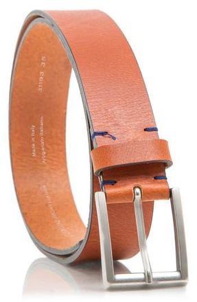 M Made in Italy Smooth Leather Belt in Cognac at Nordstrom Rack, Size 32
