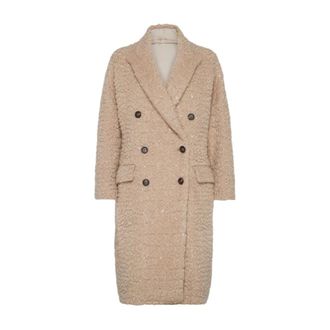 Brunello Cucinelli Dames, Mantels, Bruin, Maat: S