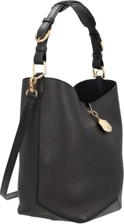 Lanvin Catch Medium Bucket Bag - Dames - Schoudertassen - Zwart - ONE Size - Leer - Tassen