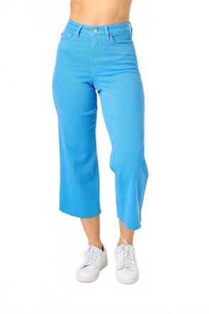 Judy Blue High Waist Garment Dyed Wide Leg Pants In Sky Blue
