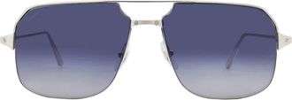 Cartier Santos de Cartier Blue Gradient Flash Navigator Mens Sunglasses CT0230S 004 59