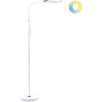 Beliani LED Floor Lamp CASSIOPEIA with Dimmer Metal White