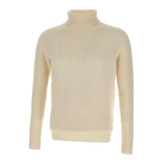 Gran Sasso Turtlenecks, male, White, L, Rain Wool Turtleneck Jumper