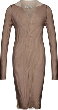 Maison Margiela Abito stile cardigan a coste - Toni neutri