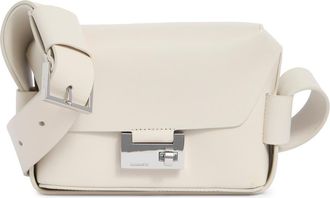 AllSaints Frankie Leather Crossbody Bag in Pampas White at Nordstrom Rack