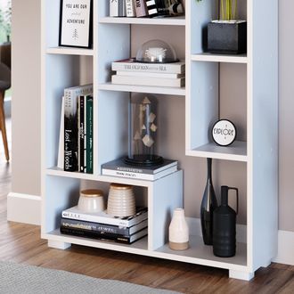 Vicco Separador De Ambientes Domus, Blanco, 70.2 X 120 Cm 9 Compartimentos