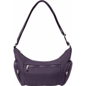 Baggallini Banana Sling Crossbody Shoulder Bag in Plum Twilight Puff at Nordstrom