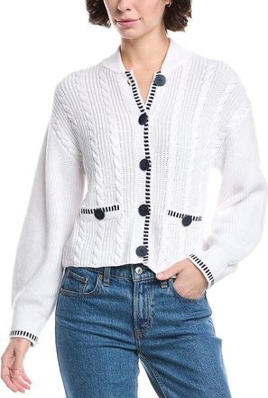 525 america Cable Knit Bomber Cardigan
