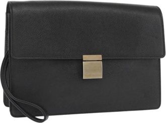 Louis Vuitton Pre-owned Vintage Clutch - Dames - Vintage Clutch - Zwart - ONE Size - Leer - Vintage