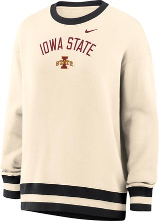 Nike Womens Phoenix (Iowa State) Oversized Crew-Neck Sweatshirt in Brown | IV9335-120