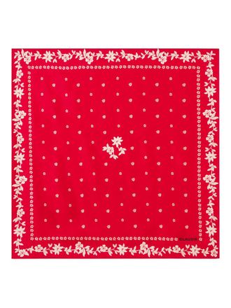 Claudie Pierlot Foulard in seta a fiori - Rosso