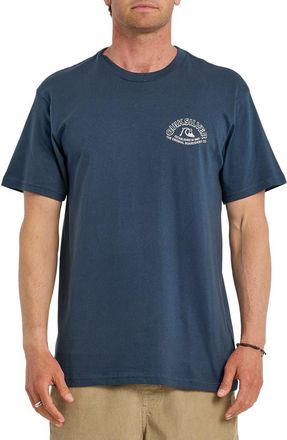 Quiksilver Bubble Arch Cotton Graphic T-Shirt in Dark Denim at Nordstrom, Size Xx-Large