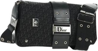 Dior Pre-owned Cross Body Bags, female, Black, Size: ONE SIZE Pre-owned Trotter Canvas Shoulder Bag