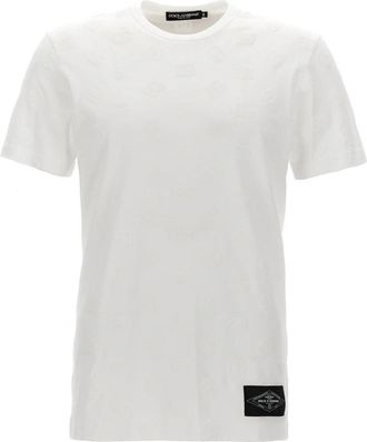Dolce & Gabbana Casual Katoenen T-Shirt voor Mannen - Heren - T-shirts - Wit - XS - Katoen - Tops