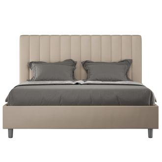 ITYhome Canap&eacute; abatible 160x210 cuero sint&eacute;tico gris paloma