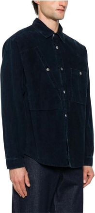 Stone Island Heren, Overhemden, Blauw, Maat: S Corduroy