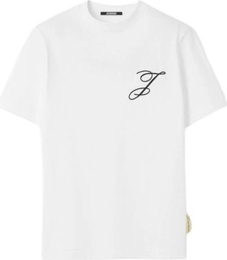 Jacquemus Het Logo T-shirt - Heren - T-shirts - Wit - XL - Katoen - Tops