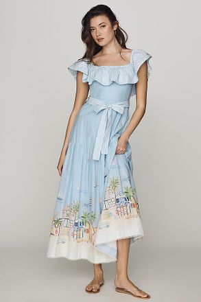 En Saison Dawn Cotton Off-Shoulder Midi Dress
