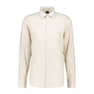 HUGO BOSS Joe Regular Fit Shirt - Heren - Overhemden - Beige - Maat: L Katoen