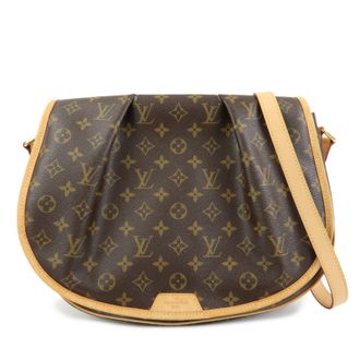 Louis Vuitton Menilmontant Monogram Canvas Brown Canvas Handbag (Pre-Owned)