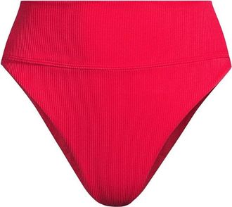 Beach Riot Womens Beach Riot Highway High Waist Bikini Bottom Red Swimwear GBO1330