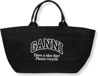 Ganni Tassen, Dames, Zwart, ONE Size, Tote Bag