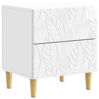 vidaXL Mesita De Noche Blanco Brillante 43 X 34,5 X 48 Cm Vidaxl