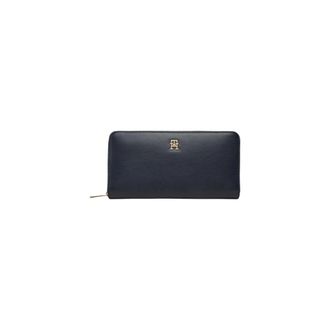 Tommy Hilfiger Wallets & Cardholders, female, Black, ONE SIZE, Black Zip Wallet with Inside Pockets