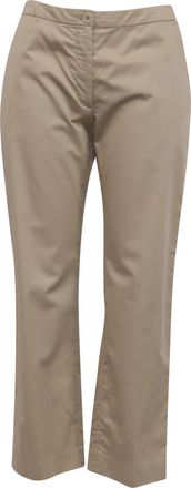 Dries Van Noten Straight-Leg Trousers in Beige Cotton