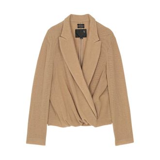 R13 Blazers, female, Brown, Size: S Top Twisted Lapel