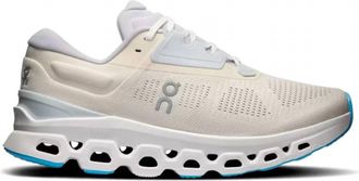 On Womens Cloudstratus 3 Running Shoes In Cream Arctic