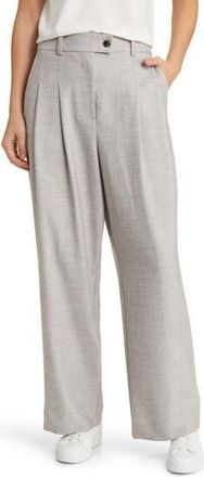 Masai Perlias Wide Leg Pants in Light Grey Melange at Nordstrom Rack, Size X-Small