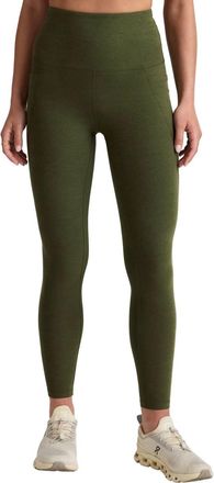 Beyond Yoga Spacedye Out Of Pocket High Waisted Midi Leggings In Army Green