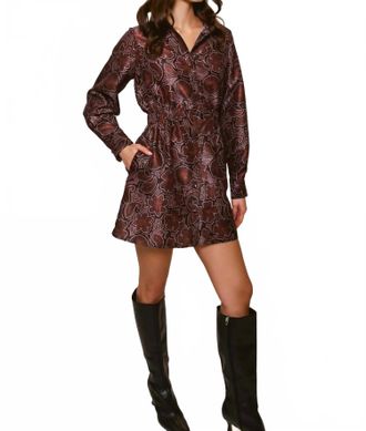 Hutch Anja Dress In Black/copper Rodeo Stippled Floral