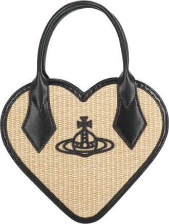 Vivienne Westwood Raffia Hand Bag - Dames - Mini tas - Beige - ONE Size - Leer - Tassen