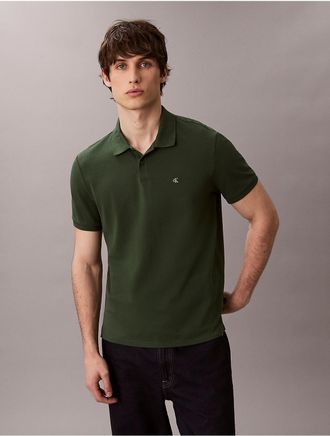 Calvin Klein Jeans Calvin Klein Mens Cotton Pique Classic Polo Shirt - Green - XL