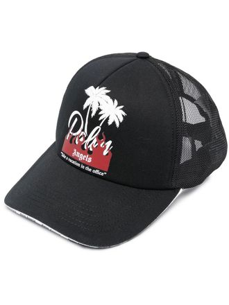 Palm Angels Cappello da baseball con stampa - Nero