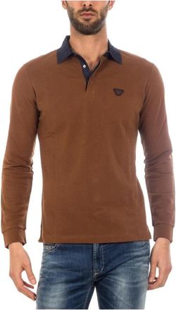 Armani Jeans Polo Shirts - Heren - Polos - Bruin - S - Katoen - Tops
