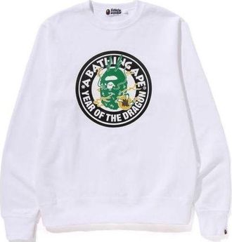 A Bathing Ape Year of the Dragon Crewneck White 1K20-113-004-WHT