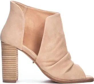 42 Gold Womens Slip On Open Toe Heel In Natural