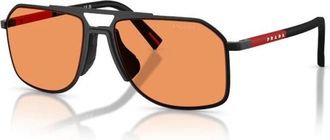 Prada PS B51S Zonnebril - Heren - Zonnebrillen - Zwart - 56 MM - Accessoires